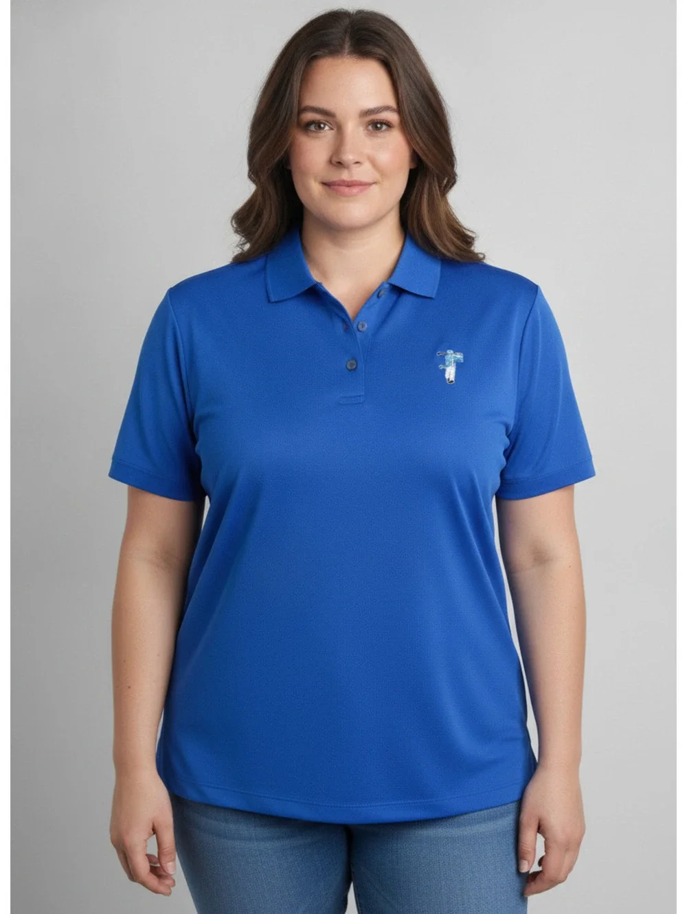 Nike Golf Tour Performance Blue Ombre Polo Shirt Size Large Short Sleeve